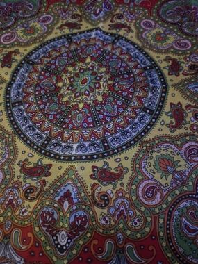 Boho Mandala Wall Tapestry - Yellow, Red & Green
